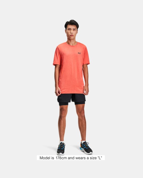 Men's UA RUSH™ Seamless Short Sleeve, Orange, pdpMainDesktop image number 2